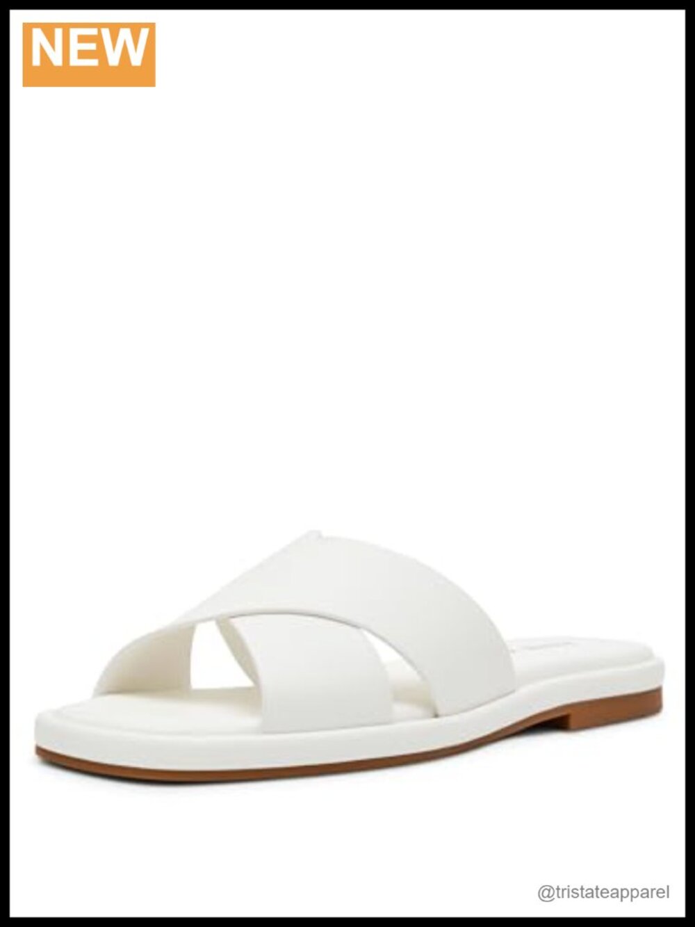 Anne Klein Khloe Wedge Slide Sandal Faux Leather Slip On